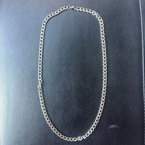 20" 6mm Silver Cuban Link Chain Necklace Stainless Steel Daily Wear Men Women